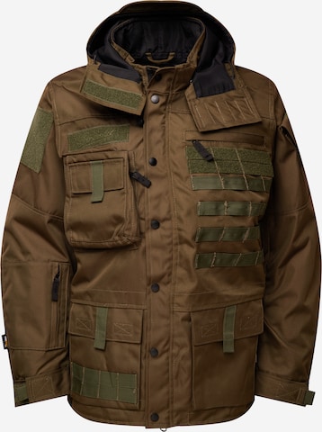 Brandit Between-Season Jacket in Green: front