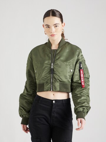 ALPHA INDUSTRIES Демисезонная куртка 'MA-1' в Зеленый: спереди