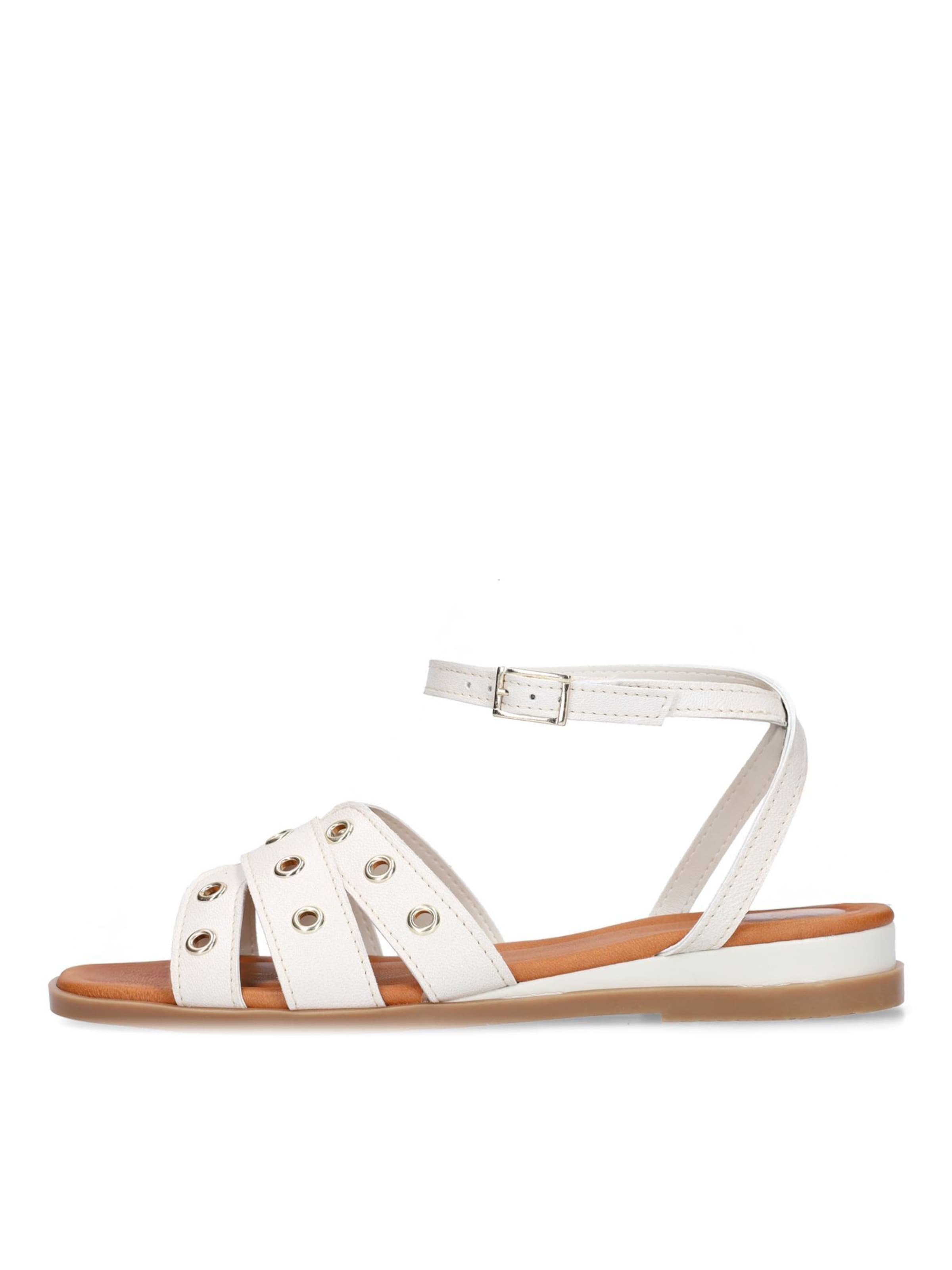MANFIELD Sandalen met riem in Wit