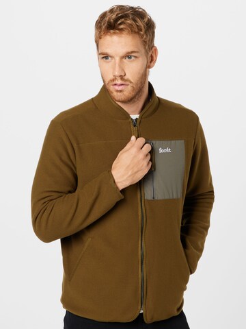 forét Fleece Jacket 'SILENCE' in Green: front