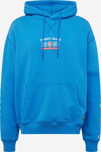 Tommy Jeans Sportisks džemperis 'ARCHIVE GAMES', krāsa - tumši zils / jūraszils / gaiši sarkans / balts, Preces skats