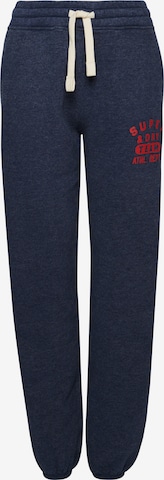 Superdry Workout Pants 'Vintage Collegiate' in Blue: front
