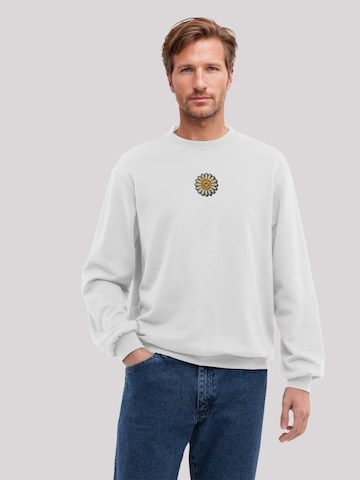 F4NT4STIC Sweatshirt 'Happy Flower' in Wit: voorkant