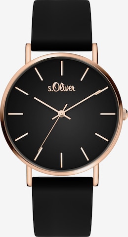 s.Oliver Analog Watch in Black: front