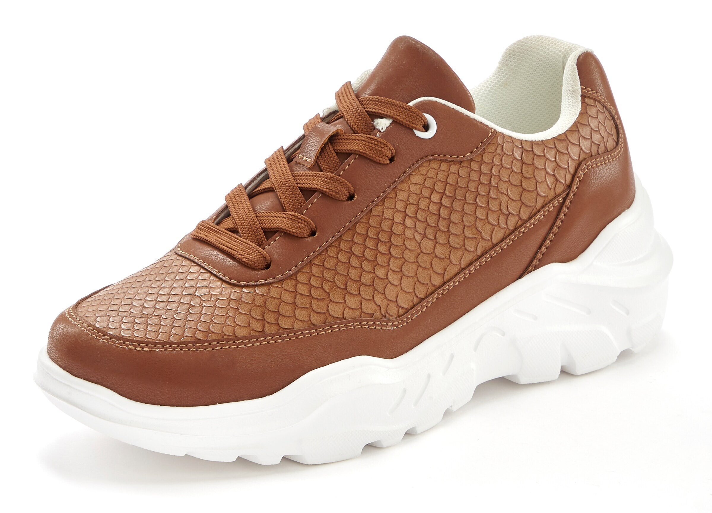 LASCANA Sneakers in Beige: front