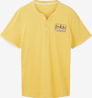 T-Shirt TOM TAILOR en jaune : devant