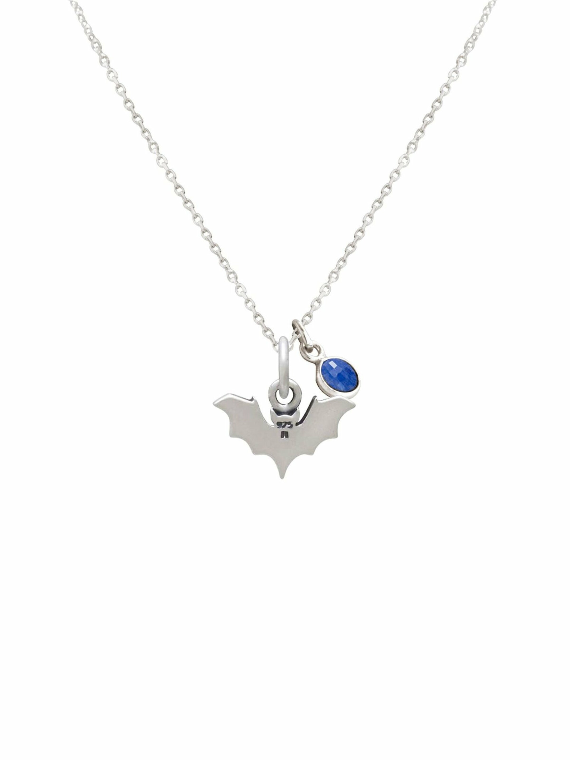 Gemshine Necklace 'BLUE FLEDERMAUS' in Silver