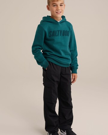 WE Fashion Loosefit Broek 'Jongens' in Zwart