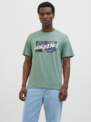 JACK & JONES Shirt 'Hawaii' in Green: front