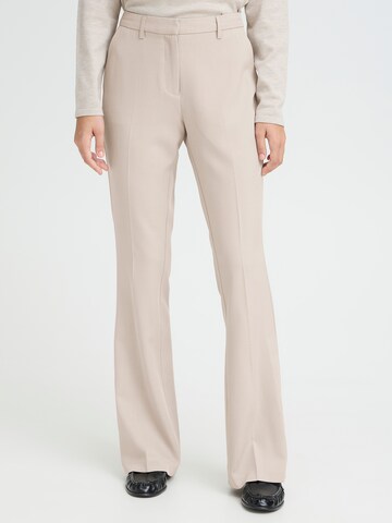 ICHI Flared Pants 'IHFAVA' in Grey: front