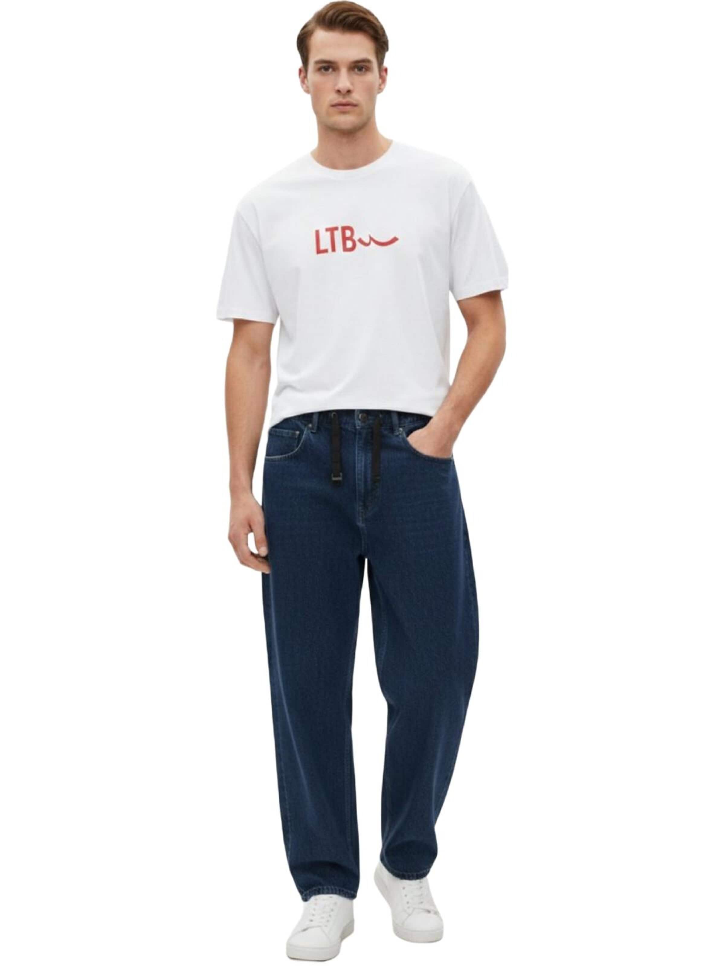 T-Shirt 'Slogan T-Shirt' LTB Jeans en blanc : devant