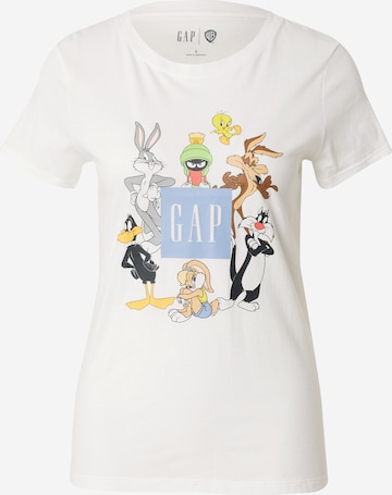 GAP T-Shirt 'WB - LOONEY TOONS' in Weiß: predná strana