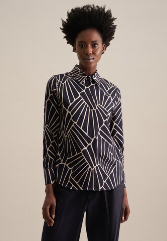 SEIDENSTICKER Blouse 'Schwarze Rose' in Blauw: voorkant