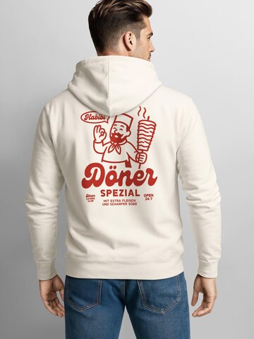 Neverless Sweatshirt 'Döner Spezial' in Beige