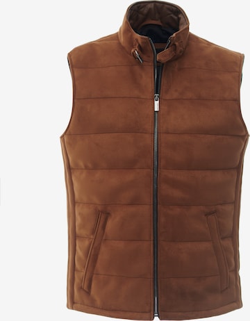 PIERRE CARDIN Vest in Brown: front