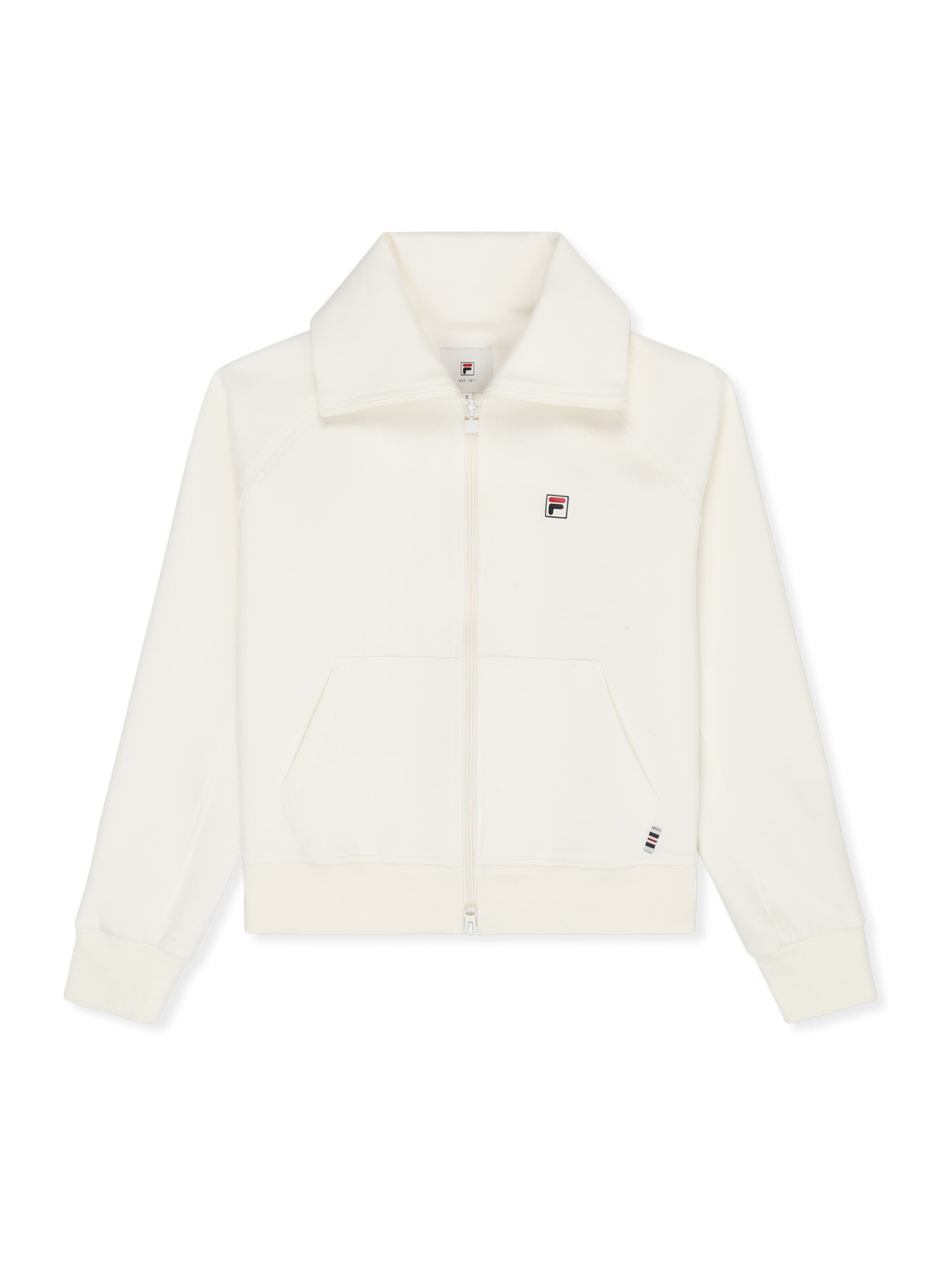 FILA - Sudadera 'MONTELORO relaxed high collar scuba jacket' en blanco