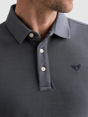 PME Legend - Camiseta 'Polo shirt with garment-dye wash in piqué' en azul