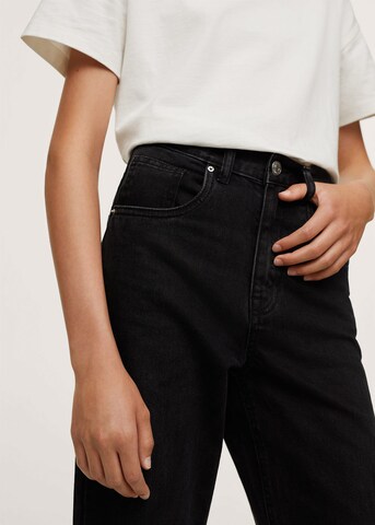 Wide leg Jeans de la MANGO KIDS pe negru