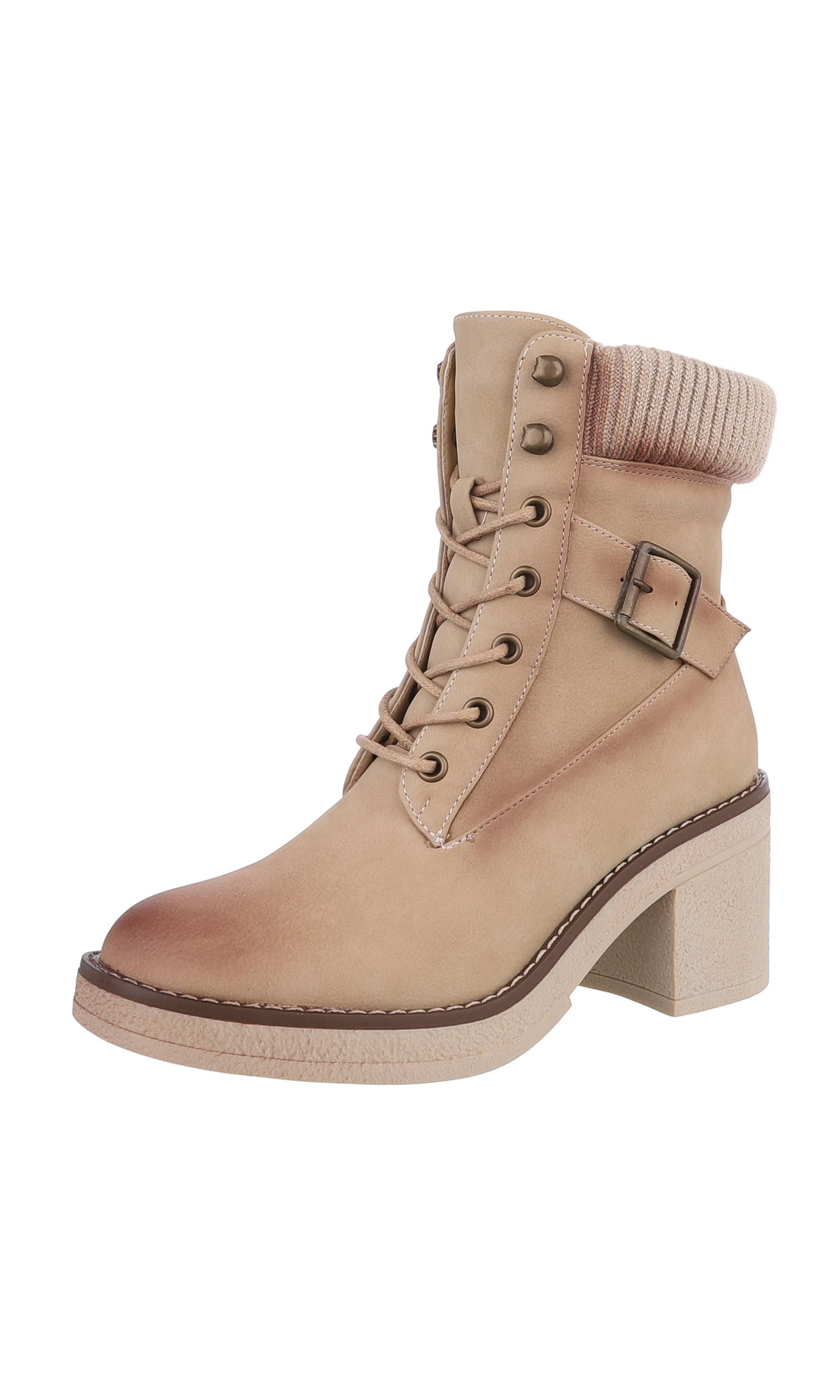 Ital-Design Stiefelette in Braun: Vorderseite
