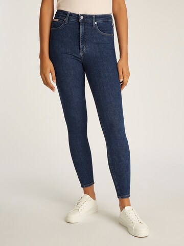 Calvin Klein Jeans Kitsas Teksapüksid, värv sinine: eest vaates