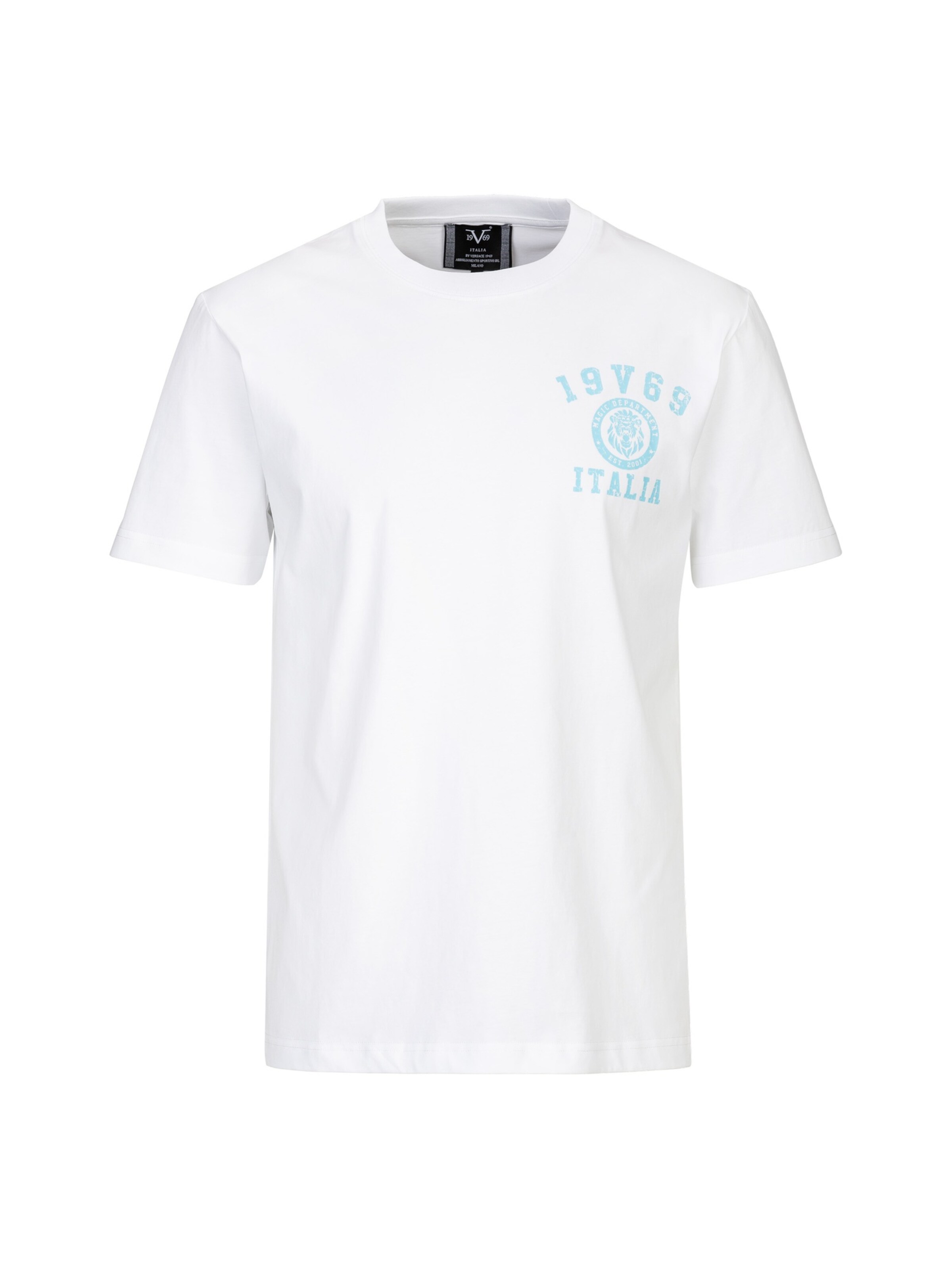 T-Shirt 'Tarek' 19V69 ITALIA en blanc : devant