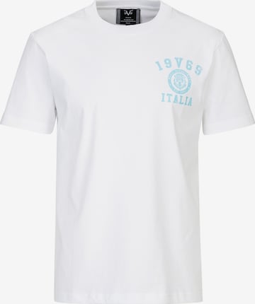 T-Shirt 'Tarek' 19V69 ITALIA en blanc : devant