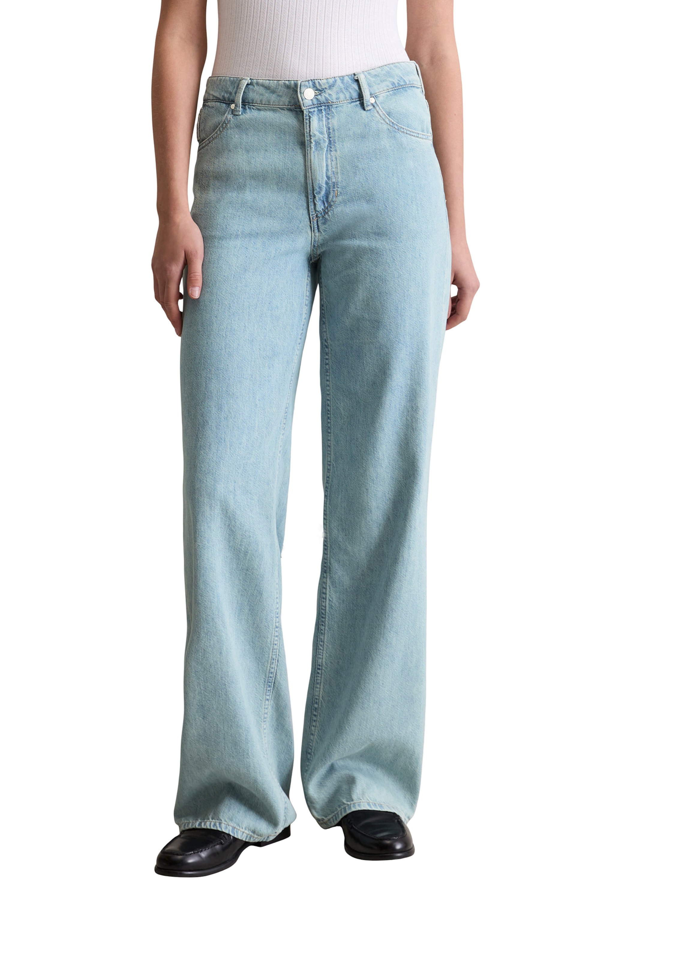 Marc O'Polo DENIM Wide Leg Jeans 'Tomma' in Blau: Vorderseite