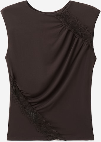 MANGO Top 'CINDY' in Braun: Vorderseite