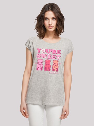 T-shirt 'Valentinstag You're Sweet Gummy Bears' F4NT4STIC en gris : devant