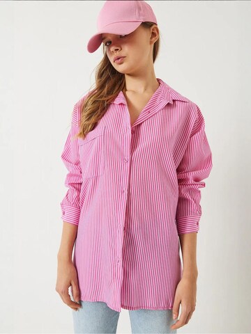 Camicia da donna di Bianco Lucci in rosa: frontale