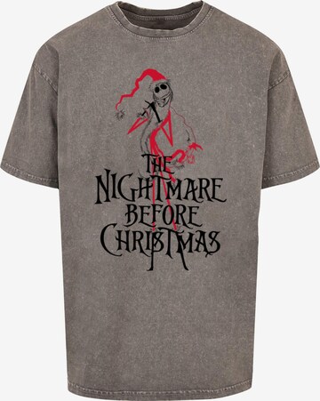 ABSOLUTE CULT Shirt 'The Nightmare Before Christmas - Santa' in Grey: front