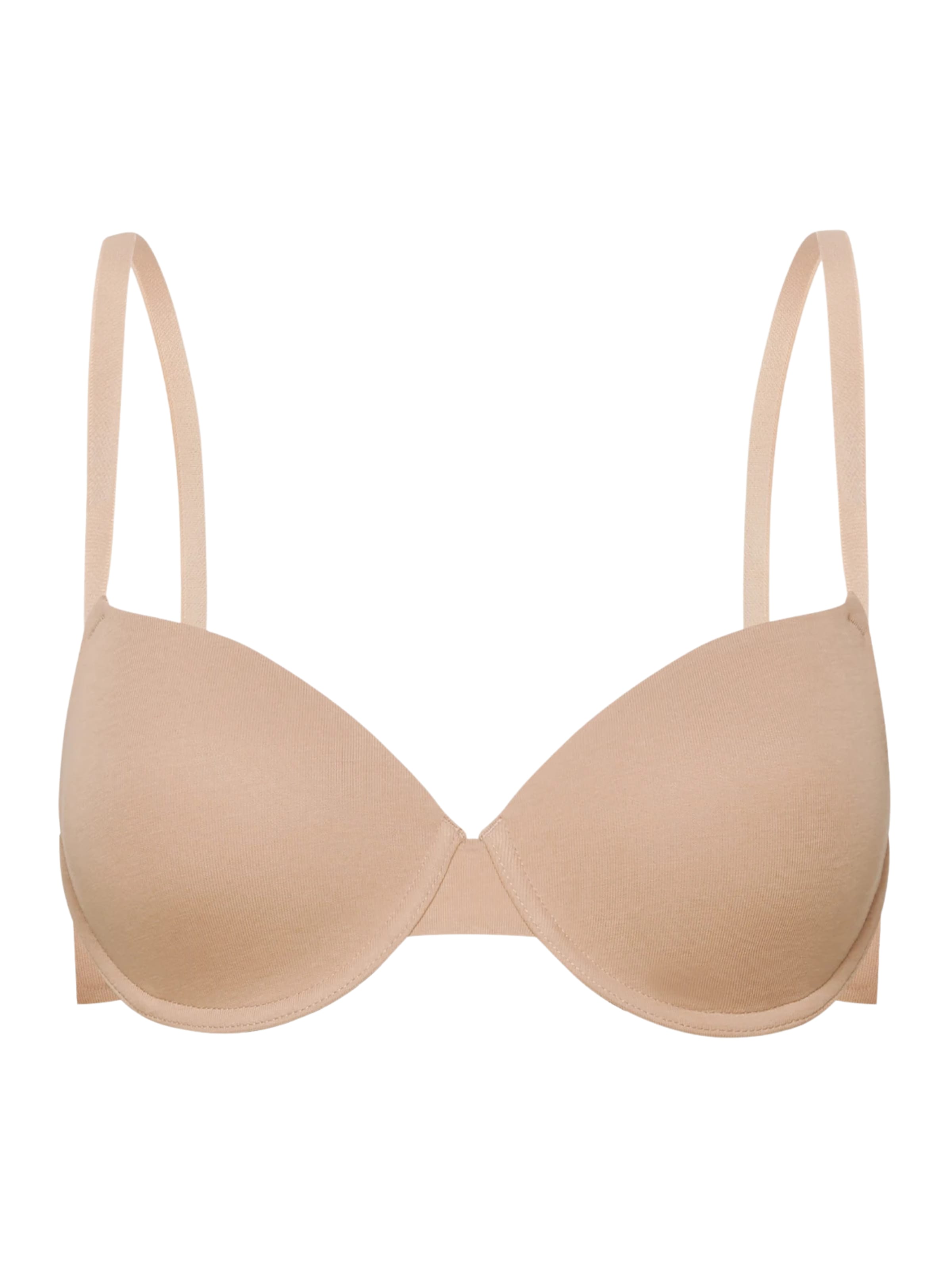 cfab by creamy fabrics T-shirt Bra 'Baumwoll T-Shirt-BH mit Bügel' in Beige: front