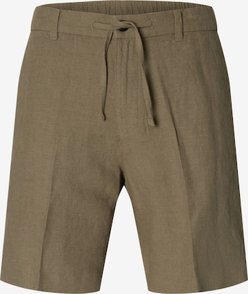 SELECTED Плиссированные брюки 'SLHLEROY' в Зеленый: спереди