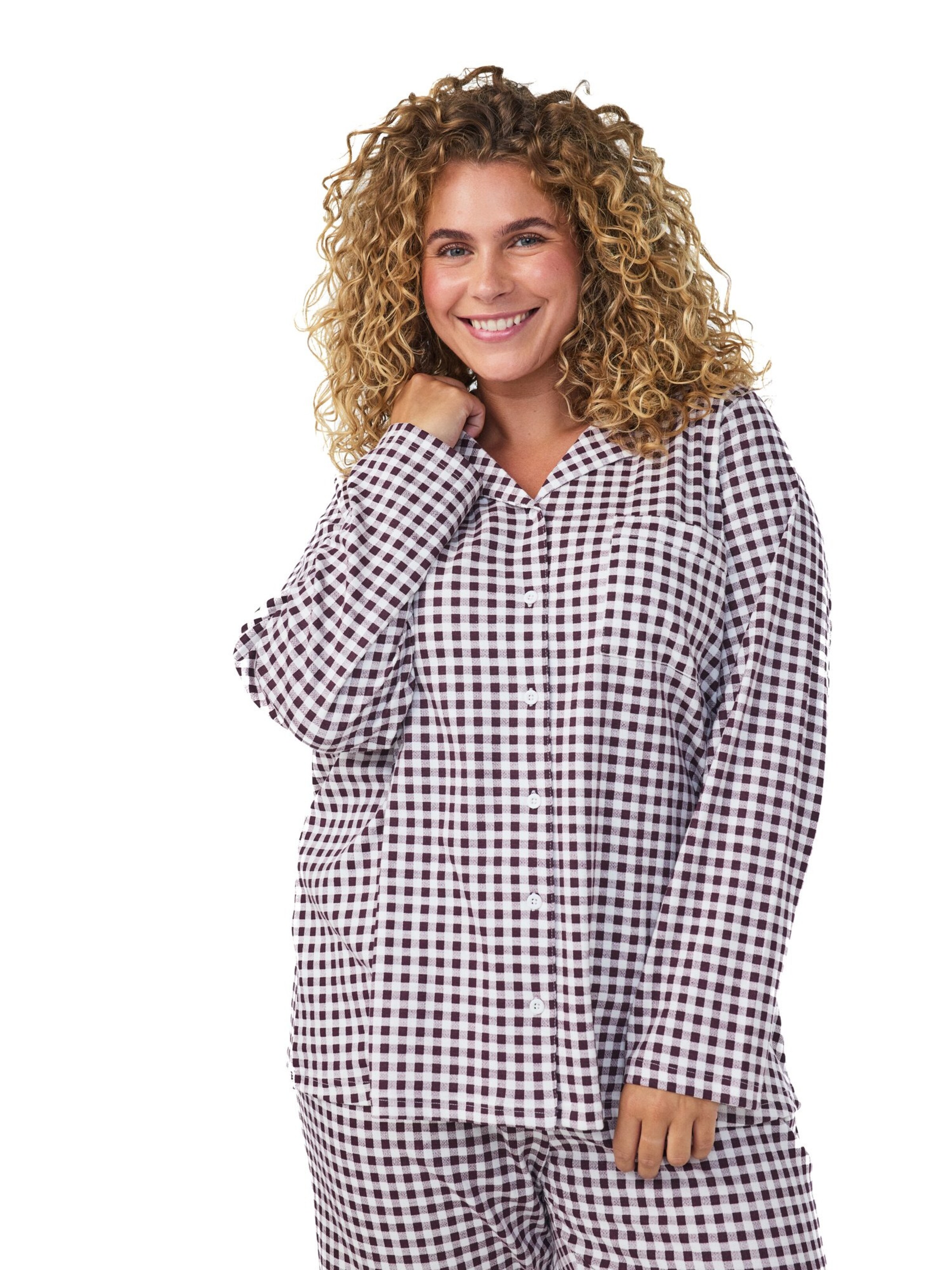 Chemise de nuit 'TANJI' Zizzi en rouge : devant