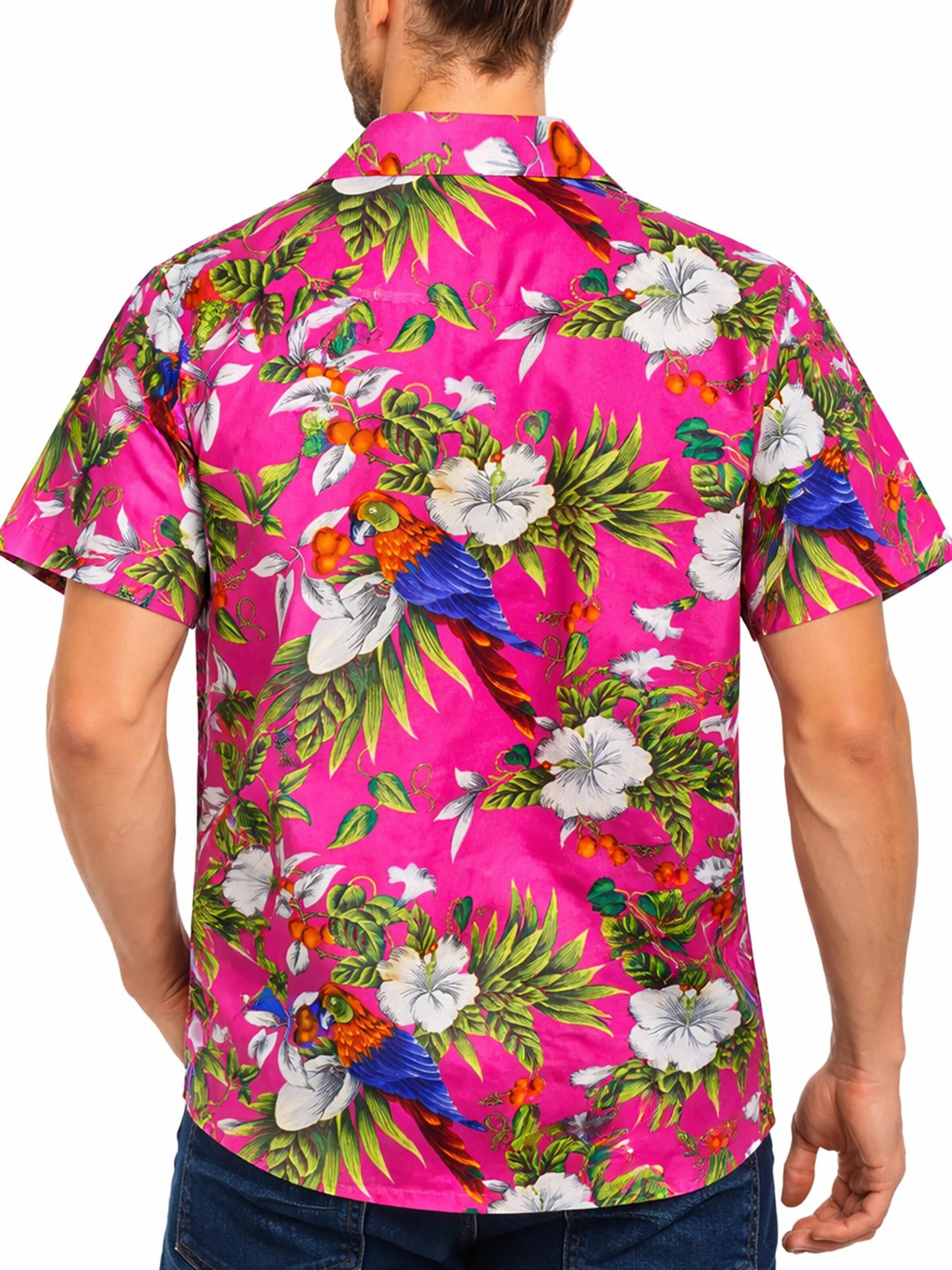King Kameha T-shirt 'Cherryparrot' i rosa