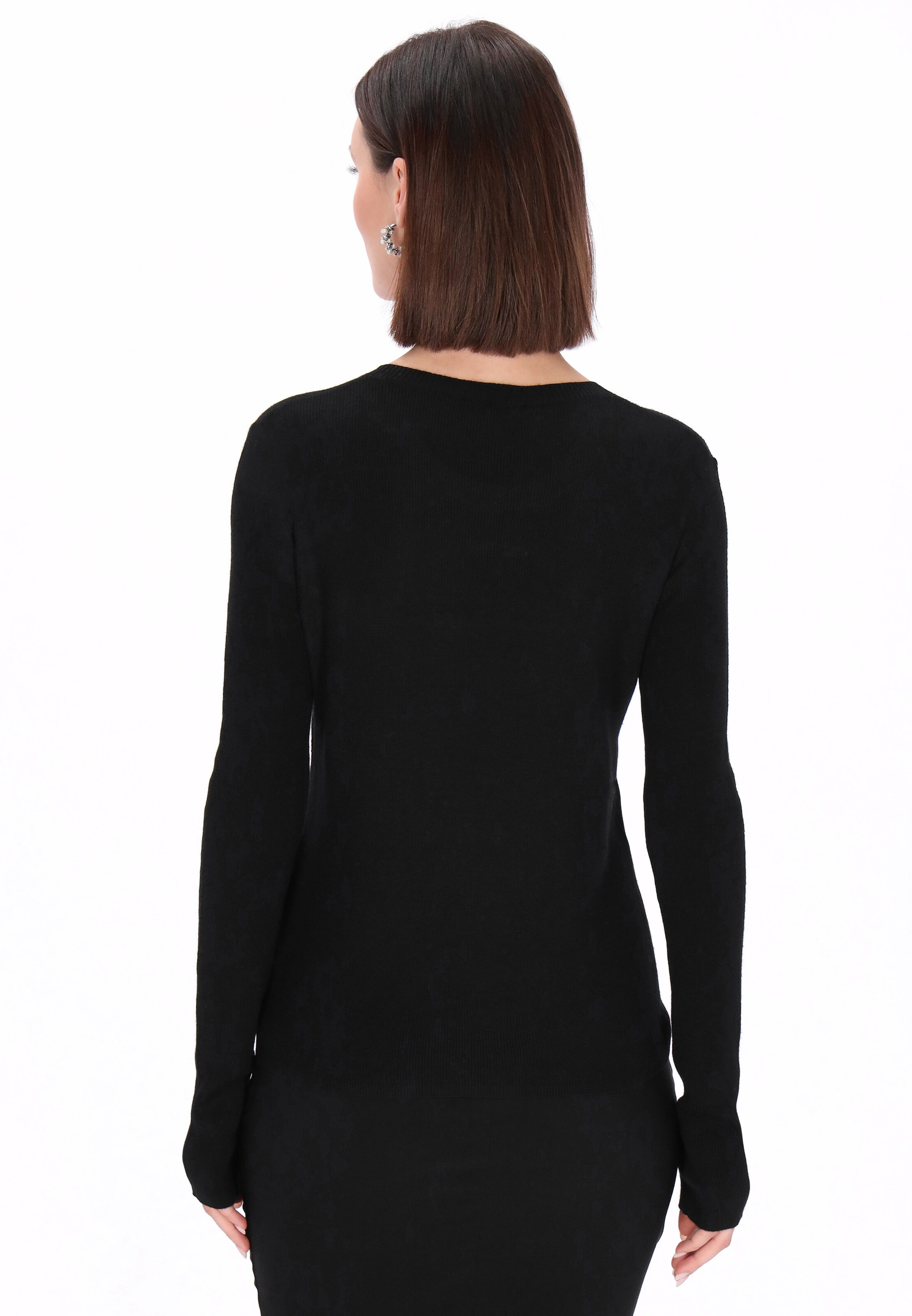 usha BLACK LABEL Trui 'Classic' in Zwart