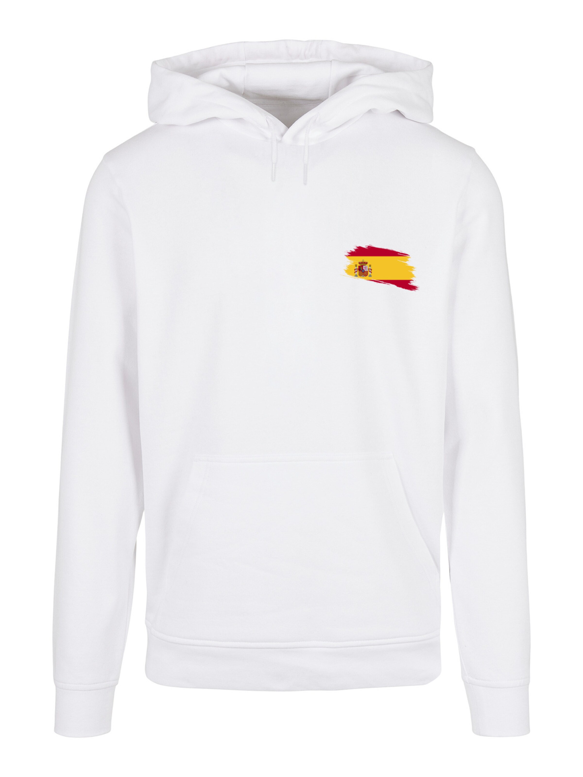 Sweat-shirt 'Spain Spanien Flagge' F4NT4STIC en blanc : devant