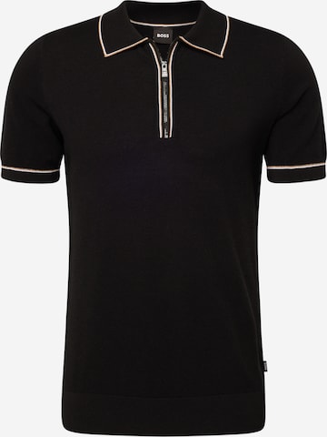 BOSS Black - Camiseta 'Oleonardo' en negro: frente