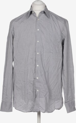 Commander Button Up Shirt in L in Grey: front