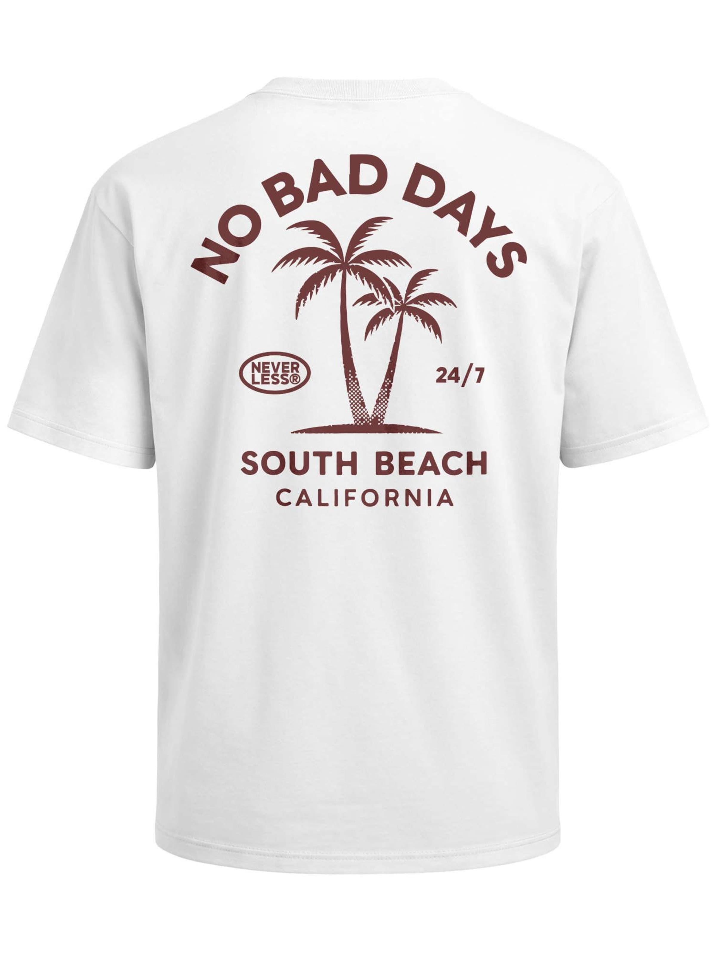 Neverless Shirt 'No Bad Days' in White: front