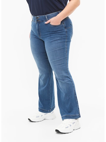 Zizzi Boot cut Jeans 'ELLEN' in Blue: front