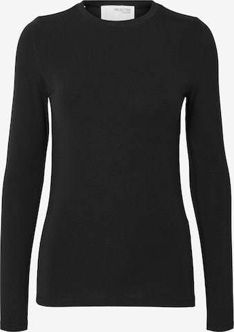 SELECTED FEMME Shirt 'SLFMANJA' in Zwart: voorkant