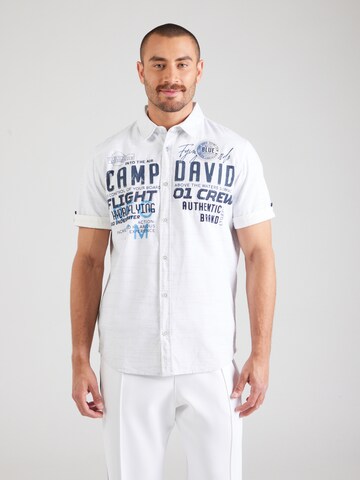 CAMP DAVID Regular fit Overhemd in Wit: voorkant