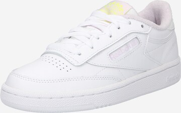 Reebok Platform trainers ' Club C 85 ' in White: front