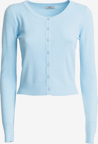 Influencer Knit Cardigan in Blue: front