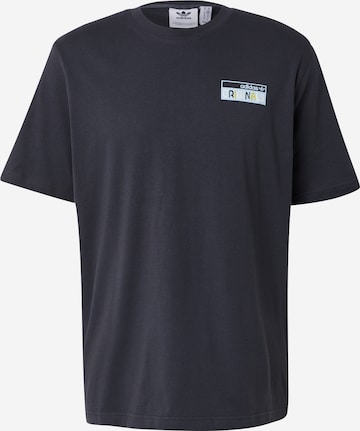 ADIDAS ORIGINALS Тениска '80s Prem' в черно: отпред