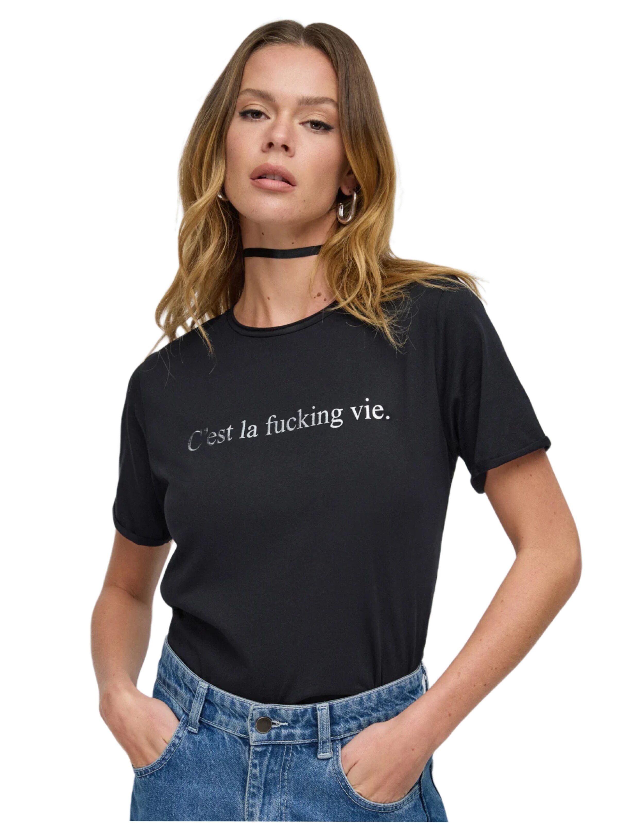 No Matter What Shirt in Zwart: voorkant