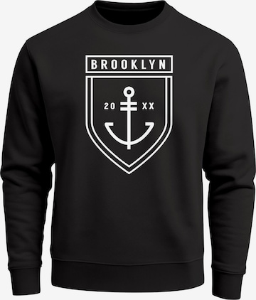 Neverless Sweatshirt 'Brooklyn Anker' in Black: front