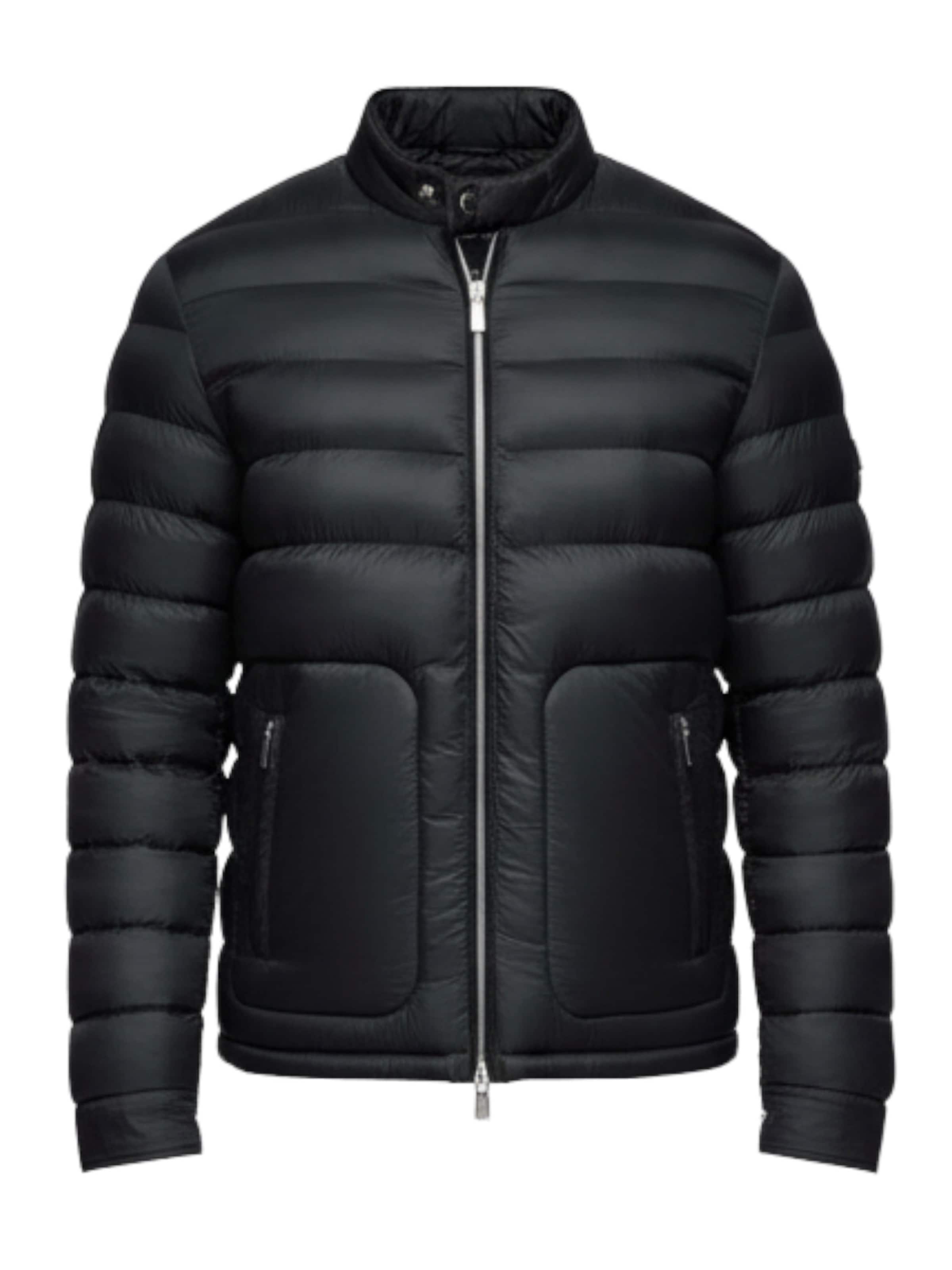 Veste mi-saison 'OM-JALP-0261' Ombre en noir : devant