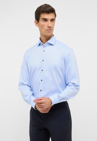 ETERNA Regular fit Zakelijk overhemd in Blauw: voorkant